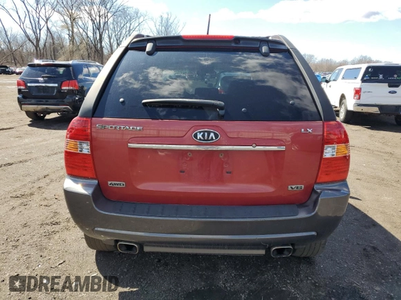 2008 Kia Sportage LX with VIN KNDJE723087518845, listed as a Copart auction lot 49896305 with 216,599 mi miles and Salvage Title. Bid and sale history available at DreamBid. Image 6.
