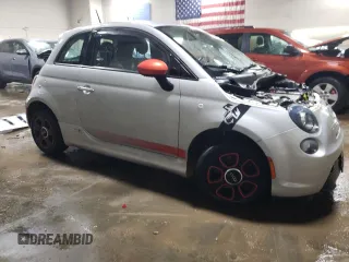 2014 FIAT 500e with VIN 3C3CFFGE4ET225553, listed as a Copart auction lot 81320874 with 94,298 mi miles and Salvage Title. Bid and sale history available at carsss.com. Image 4.