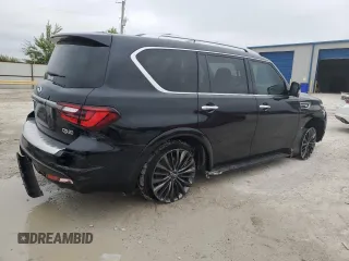 2021 Infiniti QX80 LUXE with VIN JN8AZ2AF6M9715895, listed as a Copart auction lot 72437294 with 42,582 mi miles and Salvage Title. Bid and sale history available at carsss.com. Image 3.