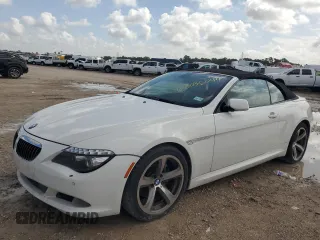 2009 BMW 6 Series 650i with VIN WBAEB53579CX64747, listed as a Copart auction lot 63036044 with 131,034 mi miles and Clean Title. Bid and sale history available at carsss.com. Image 1.