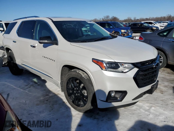 2021 Chevrolet Traverse Premier with VIN 1GNEVKKW4MJ238428, listed as a Copart auction lot 87751075 with 44,501 mi miles and Salvage title. Bid and sale history available at DreamBid. Image 4.