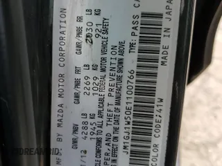 2014 Mazda 6 i Grand Touring with VIN JM1GJ1W50E1100766, listed as a Copart auction lot 53111315 with 265,128 mi miles and Clean Title. Bid and sale history available at carsss.com. Image 12.