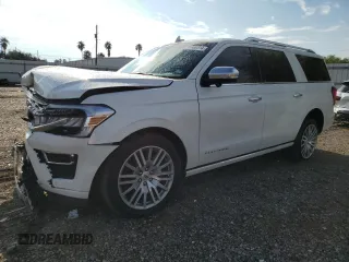 2023 Ford Expedition Max Platinum with VIN 1FMJK1L88PEA13822, listed as a Copart auction lot 71489314 with 10,114 mi miles and Salvage title. Bid and sale history available at DreamBid. Image 1.