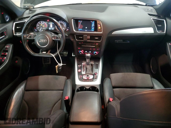 2017 Audi SQ5 Premium Plus with VIN WA1CCAFP9HA039653, listed as a Copart auction lot 62932125 with 54,834 mi miles and Salvage title. Bid and sale history available at DreamBid. Image 8.