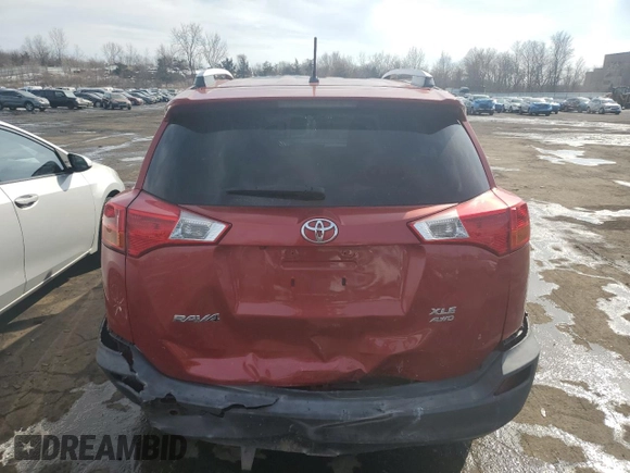 2013 Toyota RAV4 XLE with VIN JTMRFREVXDD003310, listed as a Copart auction lot 46533495 with 179,888 mi miles and Salvage Title. Bid and sale history available at carsss.com. Image 6.