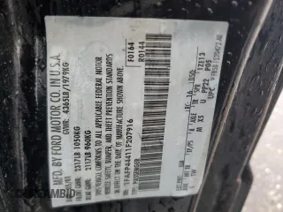2001 Ford Mustang Deluxe with VIN 1FAFP44411F207916, listed as a Copart auction lot 50349915 with 142,609 mi miles and Salvage Title. Bid and sale history available at carsss.com. Image 14.