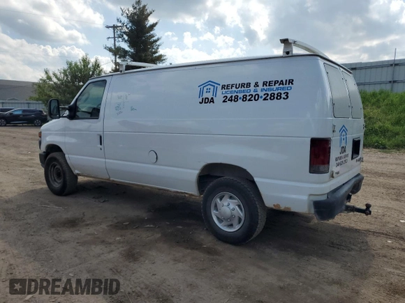2013 Ford Econoline Cargo Commercial with VIN 1FTNE2EW6DDA33129, listed as a Copart auction lot 57098145 with 125,302 mi miles and Clean title. Bid and sale history available at DreamBid. Image 2.