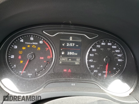 2016 Audi A3 2.0T Premium with VIN WAUB8GFF0G1028856, listed as a Copart auction lot 53307355 with 124,672 mi miles and Salvage Title. Bid and sale history available at carsss.com. Image 9.