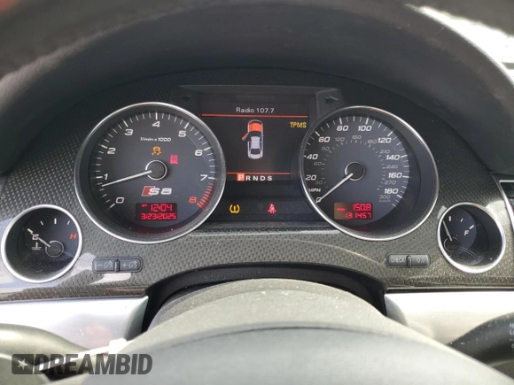 2009 Audi S8 with VIN WAUPN94E79N004277, listed as a Copart auction lot 50964165 with 131,457 mi miles and Salvage Title. Bid and sale history available at DreamBid. Image 9.