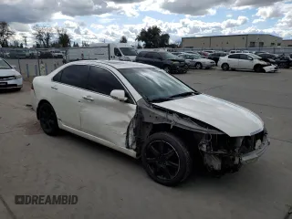 2005 Acura TSX with VIN JH4CL96905C006688, listed as a Copart auction lot 48003285 with 202,133 mi miles and Salvage title. Bid and sale history available at DreamBid. Image 4.