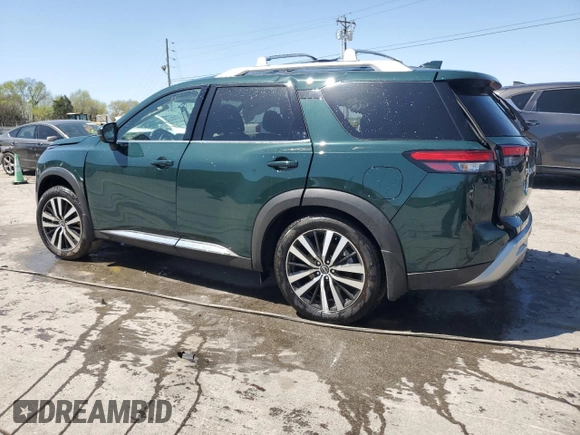 2024 Nissan Pathfinder Platinum with VIN 5N1DR3DK1RC266834, listed as a Copart auction lot 52101895 with 2,046 mi miles and Salvage title. Bid and sale history available at DreamBid. Image 2.