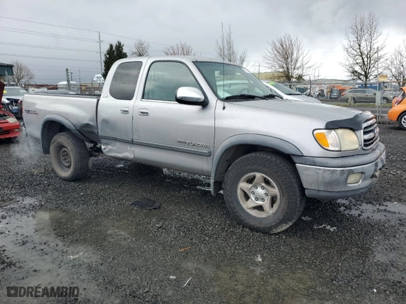2002 Toyota Tundra SR5 with VIN 5TBBT44102S238756, listed as a Copart auction lot 48167535 with 252,665 mi miles and Salvage Title. Bid and sale history available at carsss.com. Image 4.