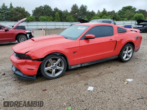 2010 Ford Mustang GT with VIN 1ZVBP8CH1A5141732, listed as a Copart auction lot 57885605 with 92,882 mi miles and Salvage title. Bid and sale history available at DreamBid. Image 1.