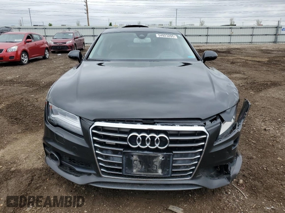 2012 Audi A7 Prestige with VIN WAUSGAFC0CN004453, listed as a Copart auction lot 54923205 with 217,544 mi miles and Salvage title. Bid and sale history available at DreamBid. Image 5.