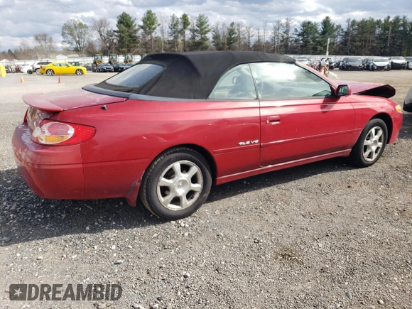 2003 Toyota Solara SE with VIN 2T1FF28P03C605071, listed as a Copart auction lot 51259465 with 258,419 mi miles and Salvage Title. Bid and sale history available at carsss.com. Image 3.