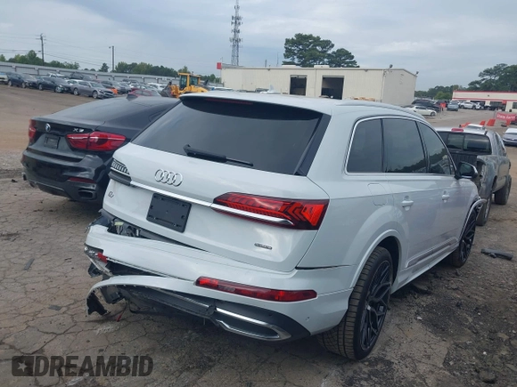 2023 Audi Q7 Premium Plus with VIN WA1LCBF70PD001716, listed as a IAAI auction lot 40373883 with 35,480 mi miles and . Bid and sale history available at DreamBid. Image 4.