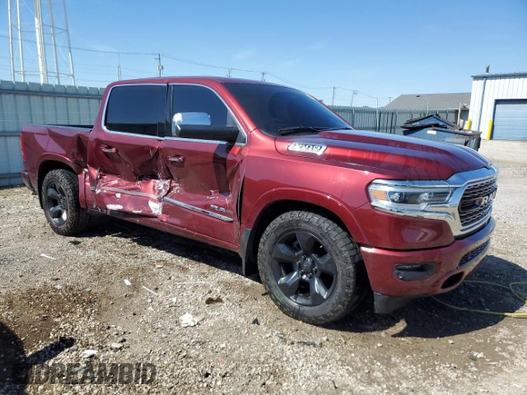2019 Ram 1500 Limited with VIN 1C6SRFHT2KN856963, listed as a Copart auction lot 58815325 with 45,610 mi miles and Salvage title. Bid and sale history available at DreamBid. Image 4.