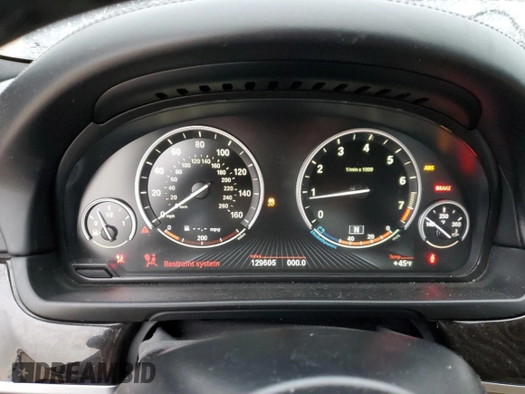 2015 BMW 5 Series 550i with VIN WBAKN9C50FD682415, listed as a Copart auction lot 83257714 with 129,605 mi miles and Clean title. Bid and sale history available at DreamBid. Image 9.