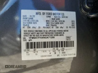 2022 Ford Explorer Limited with VIN 1FMSK7FHXNGA71290, listed as a Copart auction lot 49538665 with 46,749 mi miles and Salvage Title. Bid and sale history available at carsss.com. Image 14.