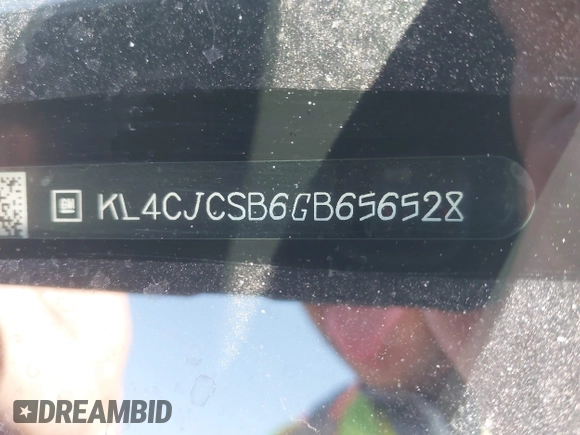 2016 Buick Encore Leather with VIN KL4CJCSB6GB656528, listed as a IAAI auction lot 42083024 with 72,582 mi miles. Bid and sale history available at carsss.com. Image 18.