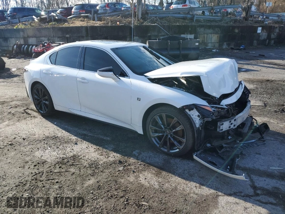 2023 Lexus IS with VIN JTHGZ1E20P5029384, listed as a Copart auction lot 85052594 with 0 mi miles and Salvage Title. Bid and sale history available at carsss.com. Image 4.