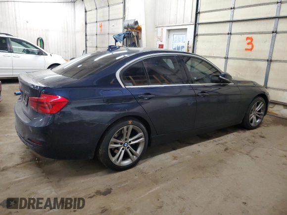 2017 BMW 3 Series 330i xDrive with VIN WBA8D9G54HNU60657, listed as a Copart auction lot 47640355 with 107,187 mi miles and Salvage Title. Bid and sale history available at carsss.com. Image 3.