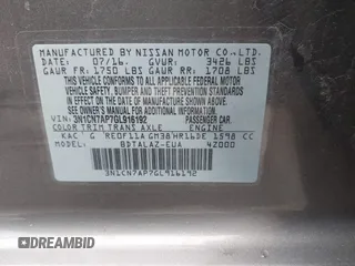 2016 Nissan Versa SV with VIN 3N1CN7AP7GL916192, listed as a IAAI auction lot 41997226 with 146,751 mi miles. Bid and sale history available at carsss.com. Image 9.