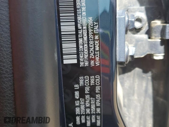 2023 Jeep Renegade Latitude with VIN ZACNJDB12PPP72954, listed as a Copart auction lot 54257005 with 25,320 mi miles and Clean Title. Bid and sale history available at carsss.com. Image 13.