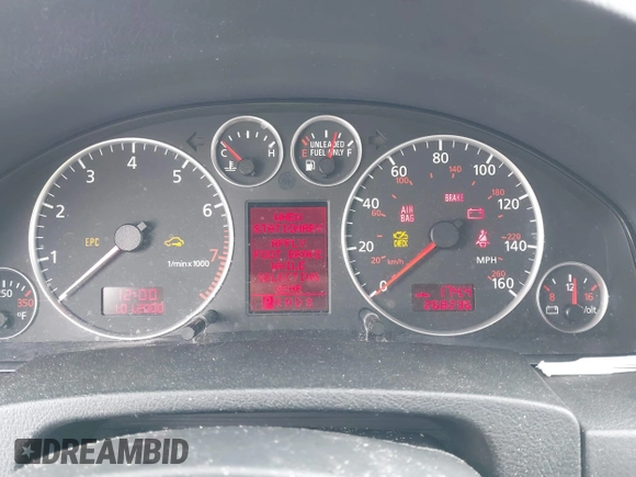 2002 Audi A6 3.0L with VIN WAULT64BX2N030130, listed as a IAAI auction lot 41626716 with 268,236 mi miles. Bid and sale history available at carsss.com. Image 7.