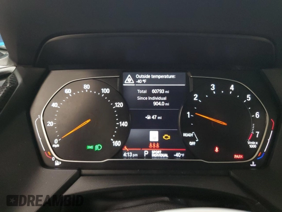 2021 BMW 2 Series 228i xDrive with VIN WBA73AK01M7H65644, listed as a Copart auction lot 47182605 with 60,793 mi miles and Salvage Title. Bid and sale history available at DreamBid. Image 9.
