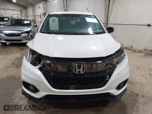2022 Honda HR-V Sport with VIN 3CZRU6H10NM741811, listed as a IAAI auction lot 41470474 with 27,636 mi miles. Bid and sale history available at carsss.com. Image 12.