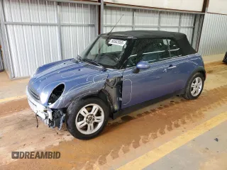 2005 MINI Convertible with VIN WMWRF33485TG10496, listed as a Copart auction lot 58582955 with 107,641 mi miles and Salvage title. Bid and sale history available at DreamBid. Image 1.