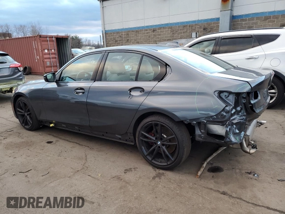 2022 BMW 3 Series M340i xDrive with VIN 3MW5U9J0XN8C56184, listed as a Copart auction lot 85974534 with 35,687 mi miles and Salvage Title. Bid and sale history available at carsss.com. Image 2.