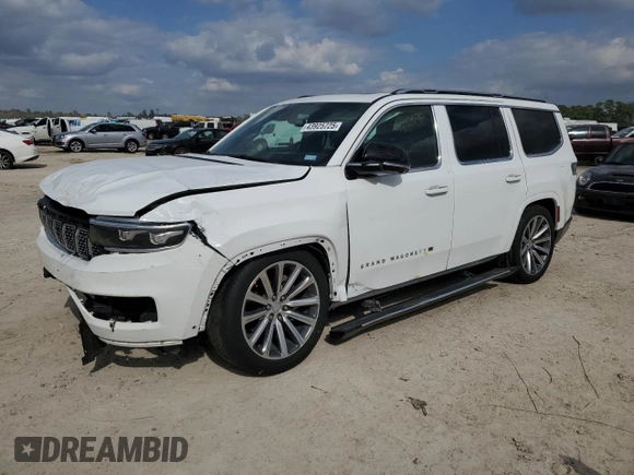 2023 Jeep Grand Wagoneer with VIN 1C4SJVEJ0PS545778, listed as a Copart auction lot 43925725 with 27,771 mi miles and Salvage title. Bid and sale history available at DreamBid. Image 1.