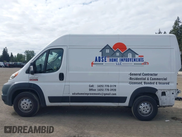 2019 Ram ProMaster Cargo with VIN 3C6TRVCG7KE530928, listed as a IAAI auction lot 42207644 with 89,553 mi miles and . Bid and sale history available at DreamBid. Image 15.