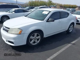 2013 Dodge Avenger SE with VIN 1C3CDZAB6DN741420, listed as a IAAI auction lot 41842578 with 161,829 mi miles and . Bid and sale history available at DreamBid. Image 2.