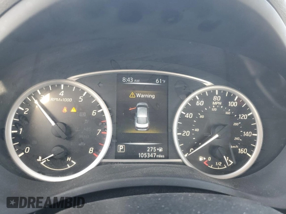 2017 Nissan Sentra SV with VIN 3N1AB7AP4HY325077, listed as a Copart auction lot 47930565 with 105,347 mi miles and Salvage Title. Bid and sale history available at carsss.com. Image 9.
