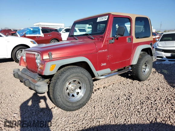 1998 Jeep Wrangler SE with VIN 1J4FY29P7WP792463, listed as a Copart auction lot 72254154 with 179,114 mi miles and Salvage Title. Bid and sale history available at carsss.com. Image 1.