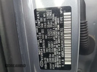 2019 Hyundai Kona SEL with VIN KM8K22AAXKU328670, listed as a Copart auction lot 54476045 with 18,068 mi miles and Salvage Title. Bid and sale history available at DreamBid. Image 13.