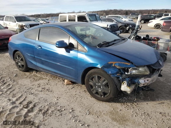 2012 Honda Civic Cpe EX with VIN 2HGFG3B80CH538273, listed as a Copart auction lot 89399945 with 0 mi miles and Salvage Title. Bid and sale history available at carsss.com. Image 4.