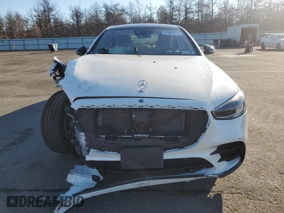 2022 Mercedes-Benz S-Class S 500 with VIN W1K6G6DB5NA166087, listed as a Copart auction lot 47003915 with 7,000 mi miles and Salvage Title. Bid and sale history available at carsss.com. Image 5.