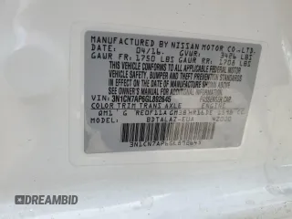 2016 Nissan Versa S Plus with VIN 3N1CN7AP6GL892645, listed as a Copart auction lot 47770705 with 35,647 mi miles and Salvage Title. Bid and sale history available at DreamBid. Image 15.