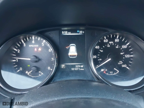 2017 Nissan Rogue SL with VIN 5N1AT2MV5HC758855, listed as a IAAI auction lot 40600596 with 101,071 mi miles. Bid and sale history available at carsss.com. Image 15.