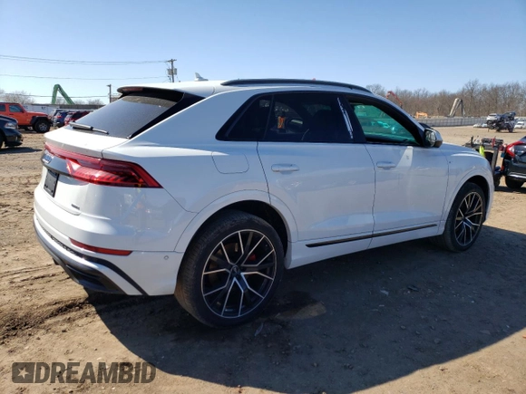 2019 Audi Q8 Premium Plus with VIN WA1EVAF16KD028310, listed as a Copart auction lot 44517773 with 49,088 mi miles. Bid and sale history available at carsss.com. Image 3.