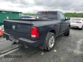 2014 Ram 1500 Express with VIN 3C6JR6AT1EG182095, listed as a Copart auction lot 53888745 with 105,798 mi miles and Salvage title. Bid and sale history available at DreamBid. Image 3.