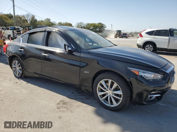 2017 Infiniti Q50 2.0t Sport with VIN JN1CV7AR2HM680804, listed as a Copart auction lot 75356934 with 117,524 mi miles and Salvage Title. Bid and sale history available at carsss.com. Image 4.