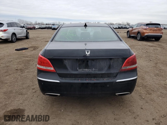 2012 Hyundai Equus Signature with VIN KMHGH4JH3CU055327, listed as a Copart auction lot 44697385 with 157,183 mi miles and Salvage Title. Bid and sale history available at DreamBid. Image 6.