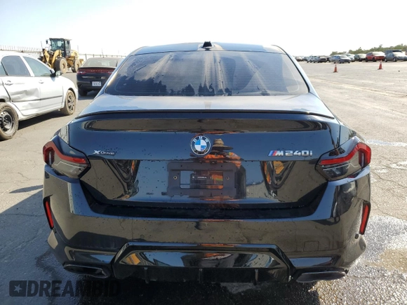 2024 BMW 2 Series M240i xDrive with VIN 3MW53CM09R8E12104, listed as a Copart auction lot 73039784 with 10,543 mi miles and Salvage Title. Bid and sale history available at carsss.com. Image 6.