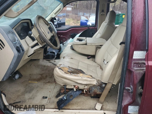 2008 Ford F-350 XL with VIN 1FTWW31R58EC25097, listed as a Copart auction lot 50881335 with Not Provided miles and Salvage Title. Bid and sale history available at DreamBid. Image 7.