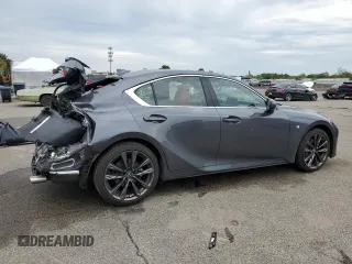 2023 Lexus IS with VIN JTHGZ1E22P5028625, listed as a Copart auction lot 55931154 with 38,384 mi miles and Non Repairable. Bid and sale history available at carsss.com. Image 3.